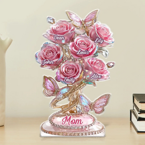 Each Rose Holds A Piece Of Your Heart - Personalized Acrylic Plaque Custom Shape - Mother's Day Gift For Mom, Grandma