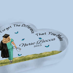 Nursing Graduation - Custom Heart-shaped -Personalized Gift for Male Nurse, CNA, Healthcare, Registered RN, Retirement