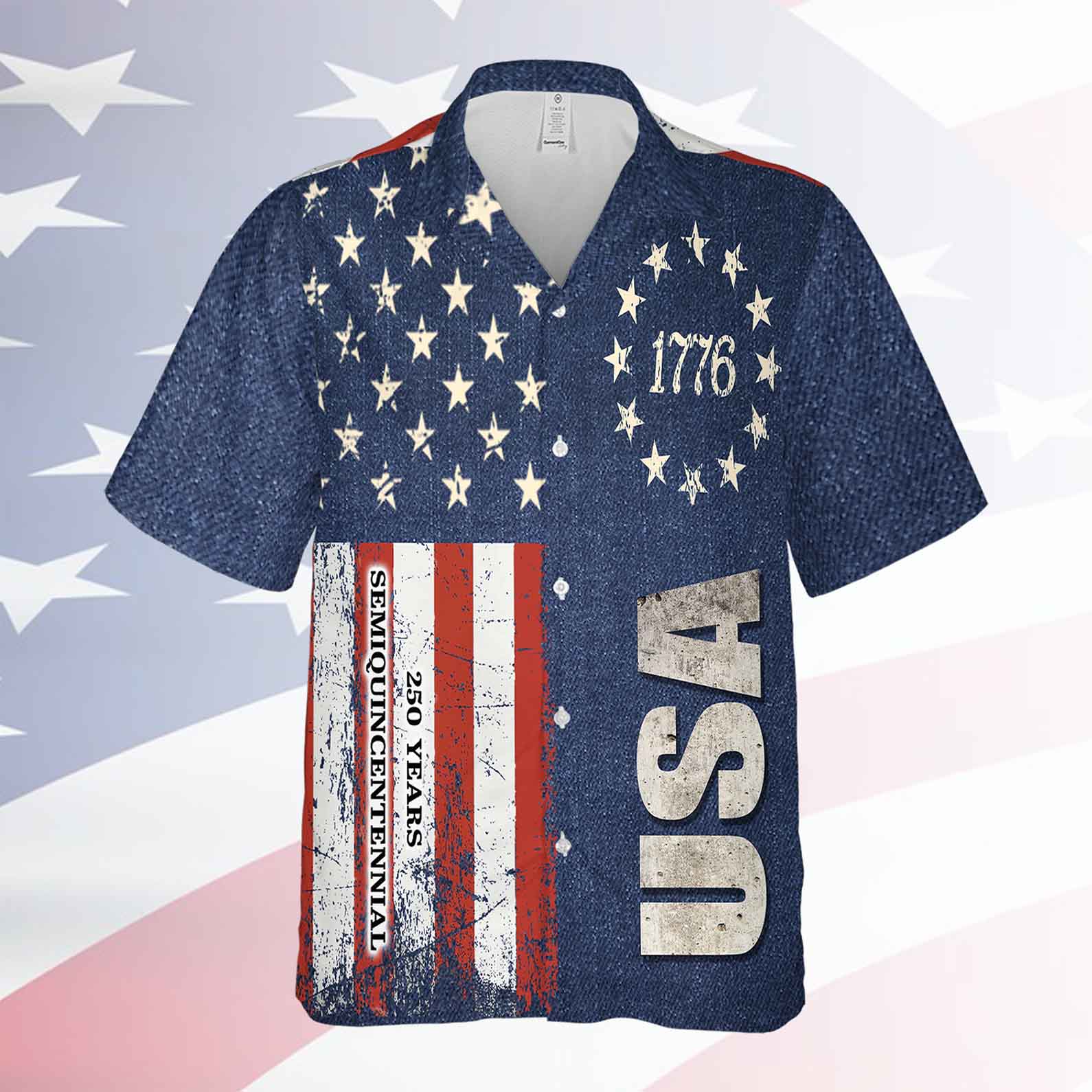 Patriotic 250 Years Hawaiian Shirt, Proud to Be an American AOP Hawaii Shirt, Vintage USA 1776–2026 Shirt 684911