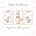 Labor Delivery Nurse Goose Embroidery File Silly Goose Nurse Life Machine Embroidery