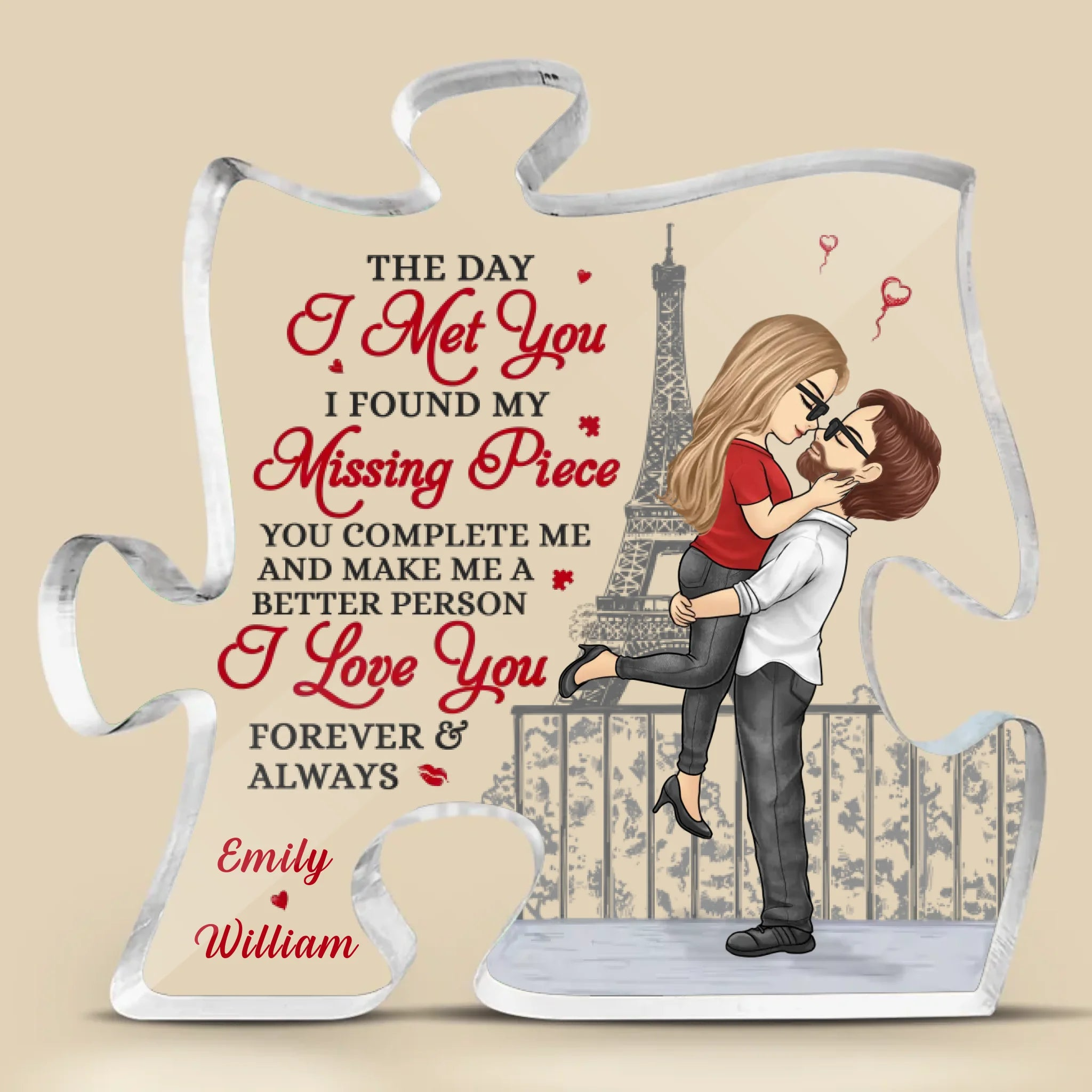 Love Is The Greatest Adventure - Personalized Acrylic Plaque Custom Shape - Gift For Her/Him, Husband/Wife, Couple, Anniversary, Valentine, Engagement