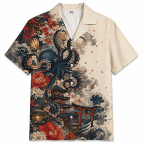 Japanese Octopus Ocean Hawaiian Shirt