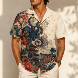 Japanese Octopus Ocean Hawaiian Shirt
