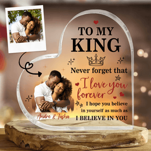 Heart-Shaped for Black Couple - Custom Photo, Personalized Gift for Valentine, Black History Month, Juneteenth or any occasion | African American