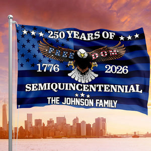 Custom Family Name Unites State 250 Years Of Freedom Semiquincentennial House Flag LM32 897555