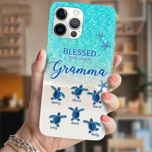 Turtle Happiness is Being Grandma Mommy Auntie Personalized Phone Case SC5272