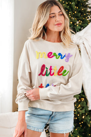 Sylevi Graphic Ribbed Loose Sweatshirt