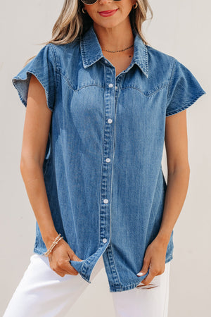 Keyla Ruffled Short Sleeve Shirt