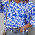 Anne 4 Sleeve Tied Blouse