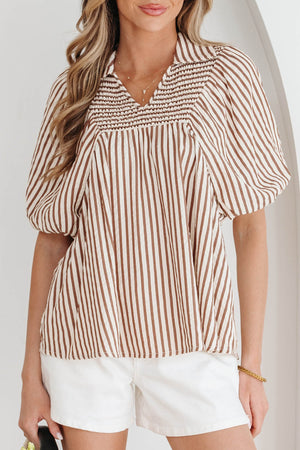 Lina Short Puff Sleeve Blouse