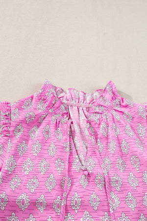 Miller Ruffled Short Sleeve Blouse