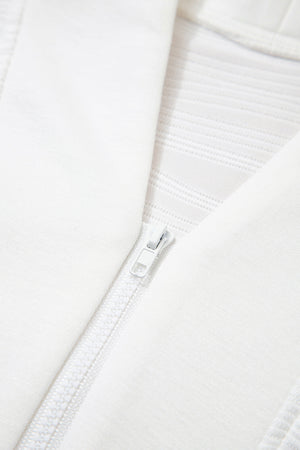 Nyomi Color Textured Zip Pullover