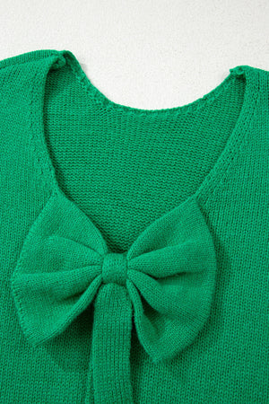 Raven Backless Bubble Sleeve Sweater