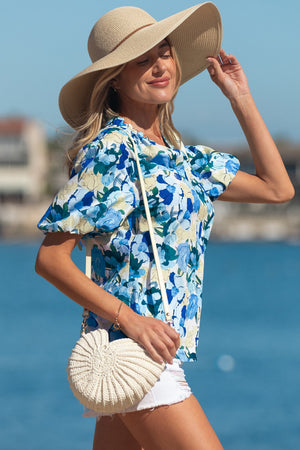 Leilani Short Puff Sleeve Blouse