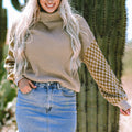 Vera Waffle Knit Turtleneck Sweater