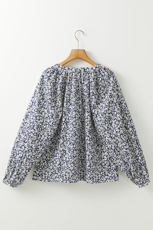 Amelie Notched Puff Sleeve Blouse