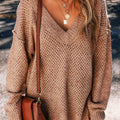 Luciana Eyelet Drop Shoulder Sweater