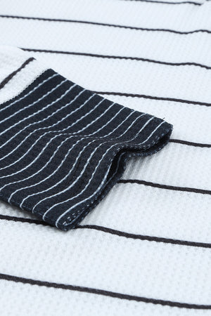 Simone Henley Waffle Knit Top