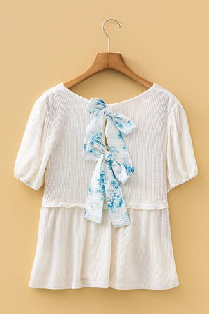 Lilliana Bubble Sleeve Peplum Top