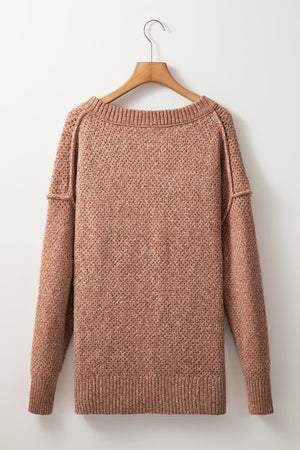 Luciana Eyelet Drop Shoulder Sweater