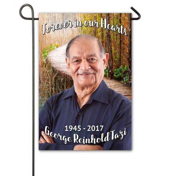 Bridge Passageway Personalized Memorial Garden Flag