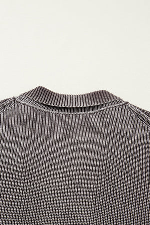 Sunny Patchwork Knit Open Sweater