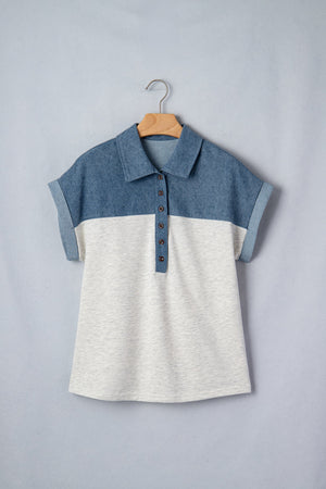 Ivey Collar Short Sleeve Top