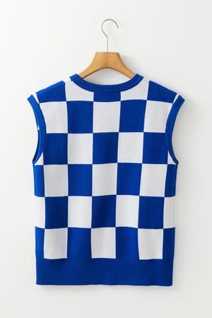 Dulce Dark Cherckerboard Sweater