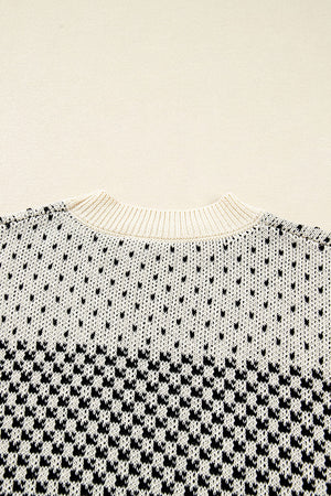 Kinley Pattern Lantern Sleeve Sweater