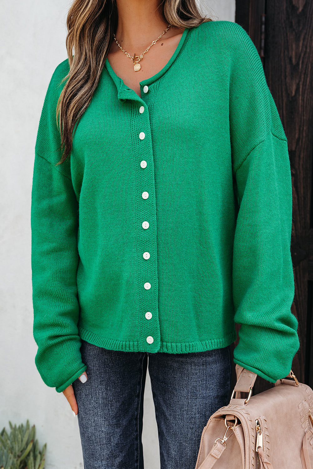 Evatyn Knit Drop Shoulder Sweater