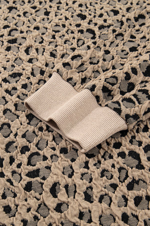 Amaya Textured Ribbed Trim Long Sleeve PLUS Top