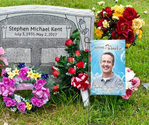 Candlelight Personalized Memorial Garden Flag
