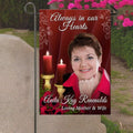 Candlelight Personalized Memorial Garden Flag