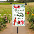 Cardinal Appears Memorial Garden or Cemetery Flag