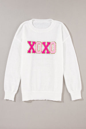 Robin Glitter Print Casual Sweater