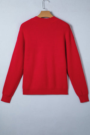 Arya Embroidered Graphic Ribbed Sweater