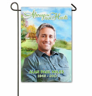 Countryside Personalized Memorial Garden Flag