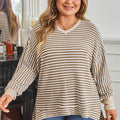 Lilianna Sleeve High Low PLUS Top