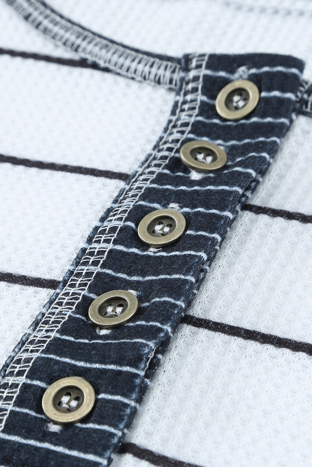 Simone Henley Waffle Knit Top
