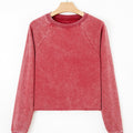 Liberty Raw Hem Crop Sweatshirt