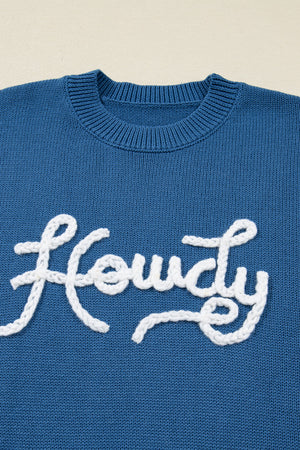 Emiyra Embroidered Graphic Western Sweater