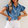 Keyla Ruffled Short Sleeve Shirt