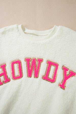 Mila Sherpa Howdy Patched Pullover