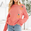Kirahira Embroidered Thanksgiving Holiday Sweater