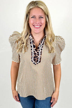 Laila Sleeve Patchwork Collar Blouse