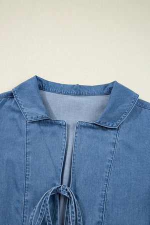 Emmy Sleeve Tied Peplum Top