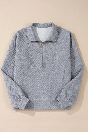 Saige Half Zipper Collared Sweatshirt