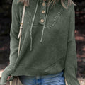 Sofioya Knit Drawstring Hooded Sweater