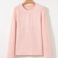 Ivy Fuzzy Ribbed Texture Long Sleeve Top