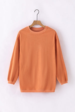 Kamryn Ribbed Corduroy Oversized Sweatshirt